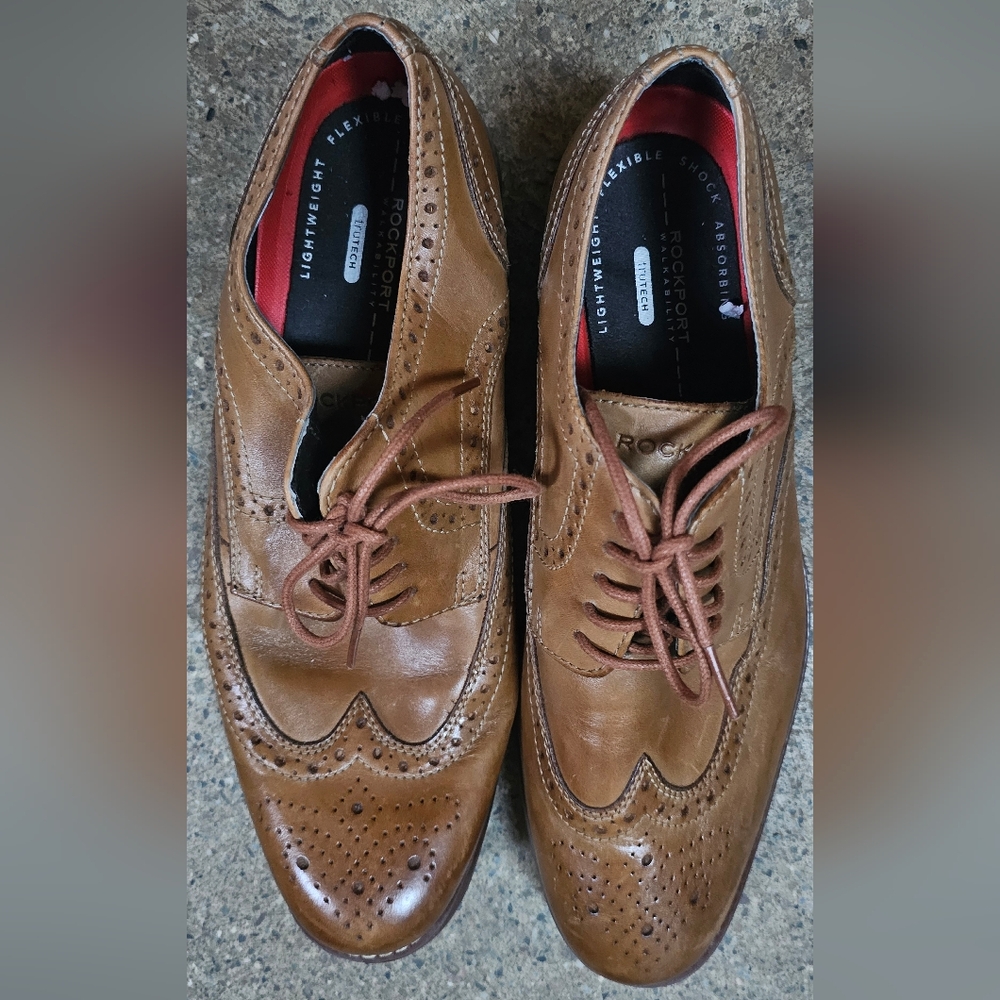 Rockport Men's Tan Leather Oxfords